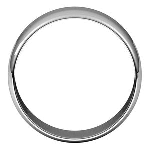 18K Yellow Or White Or Rose Gold Ultra-Lightweight Half Round Band
