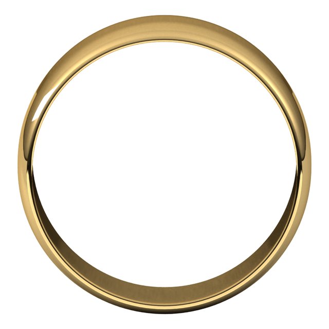 10K Yellow Or White Or Rose Gold Ultra-Lightweight Standard Fit Half Round Band