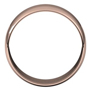 18K Yellow Or White Or Rose Gold Ultra-Lightweight Half Round Band
