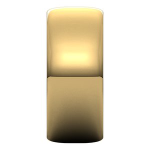 18K Yellow Or White Or Rose Gold Ultra-Lightweight Half Round Band