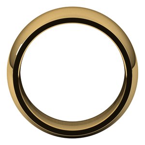 22K Yellow Gold 10 Mm Half Round Comfort Fit Band Size 4.5