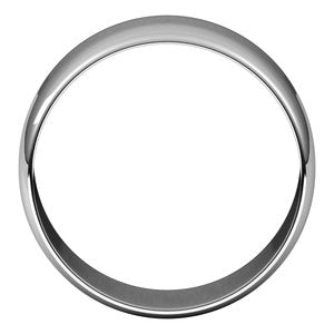 18K Yellow Or White Or Rose Gold Ultra-Lightweight Half Round Band