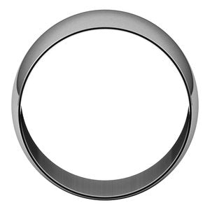 18K Yellow Or White Or Rose Gold Ultra-Lightweight Half Round Band