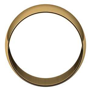 18K Yellow Or White Or Rose Gold Ultra-Lightweight Half Round Band