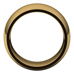 18K Yellow Or White Or Rose Gold Comfort-Fit Half Round Band