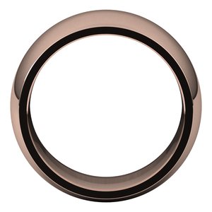 18K Yellow Or White Or Rose Gold Comfort-Fit Half Round Band