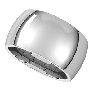 18K Yellow Or White Or Rose Gold Comfort-Fit Half Round Band