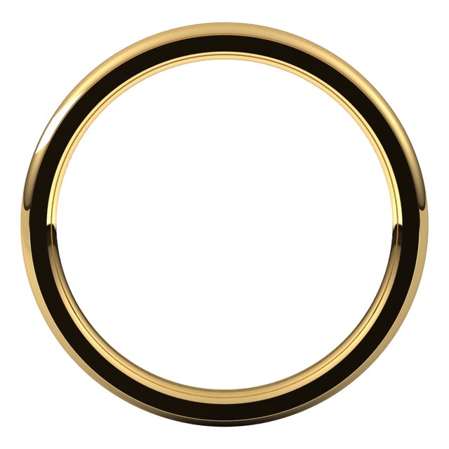 18K Yellow Or White Gold Standard Stepped-Edge Comfort-Fit Half Round Band