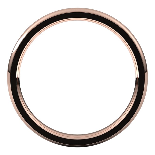 10K Yellow Or White Or Rose Gold Standard Stepped-Edge Comfort-Fit Half Round Band