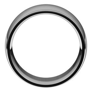 10K Yellow Or White Or Rose Gold Stepped-Edge Comfort-Fit Half Round Band