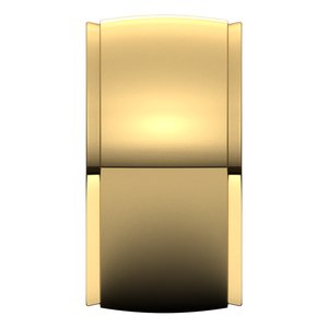 18K Yellow Or White Or Rose Gold Stepped-Edge Comfort-Fit Half Round Band