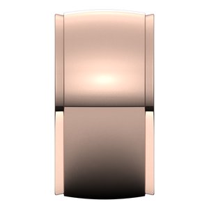 18K Yellow Or White Or Rose Gold Stepped-Edge Comfort-Fit Half Round Band