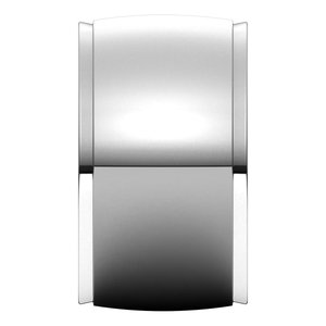 18K Yellow Or White Or Rose Gold Stepped-Edge Comfort-Fit Half Round Band