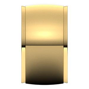 18K Yellow Or White Or Rose Gold Stepped-Edge Comfort-Fit Half Round Band