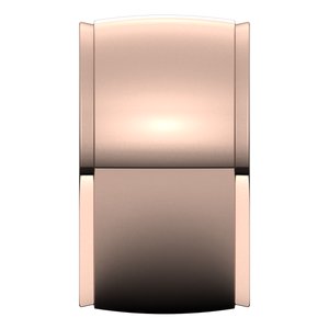 18K Yellow Or White Or Rose Gold Stepped-Edge Comfort-Fit Half Round Band