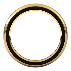 14K Yellow Gold 2.5 Mm Comfort-Fit Heavyweight Half Round Comfort Fit Heavy Band Size 7.5