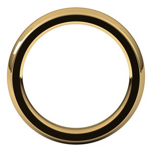 18K Yellow Gold 4.5 Mm Comfort-Fit Heavyweight Half Round Comfort Fit Heavy Band Size 7.5