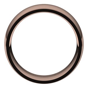 10K Yellow Or White Or Rose Gold Stepped-Edge Comfort-Fit Half Round Band