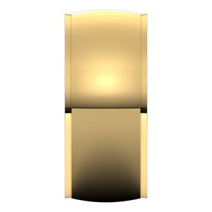 18K Yellow Or White Or Rose Gold Stepped-Edge Comfort-Fit Half Round Band