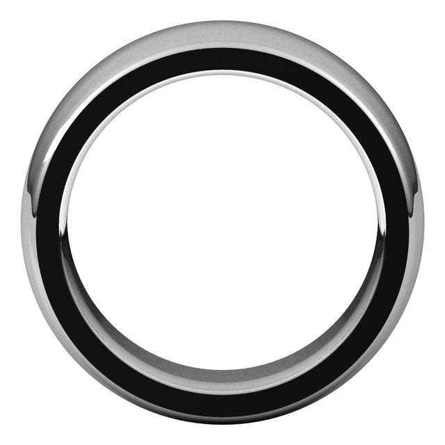 14K Yellow Or White Or Rose Gold Or Sterling Silver Or Platinum Or Palladium Heavyweight Comfort Fit Half Round Heavy Band