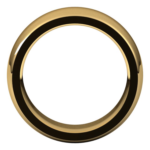 18K Yellow Or White Gold Heavyweight Comfort Fit Half Round Heavy Band