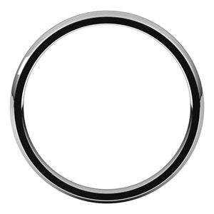 14K White Gold Half Round Comfort Fit Light Band Size 3.5