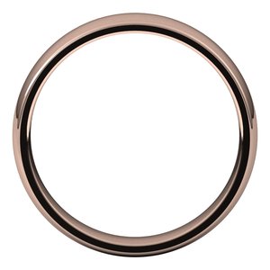 14K Yellow Or White Or Rose Gold Or Sterling Silver Or Platinum Lightweight Comfort-Fit Half Round Band