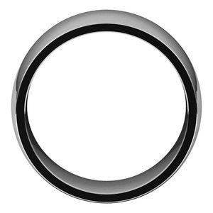 14K White Gold Or Sterling Silver Lightweight Comfort-Fit Half Round Band
