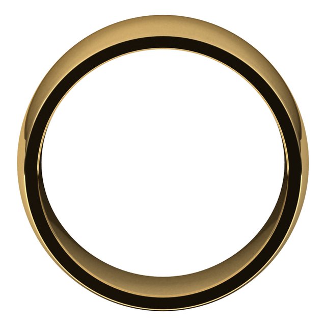 10K Yellow Or White Or Rose Gold Lightweight Comfort-Fit Half Round Band