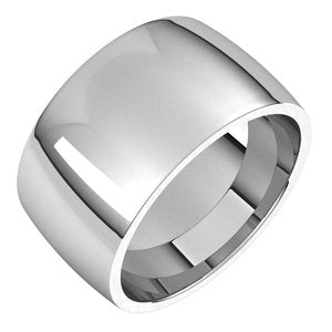 10K Yellow Or White Or Rose Gold Lightweight Comfort-Fit Half Round Band