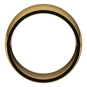 18K Yellow Or White Or Rose Gold Lightweight Comfort-Fit Half Round Band