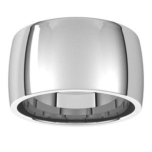 10K Yellow Or White Or Rose Gold Lightweight Comfort-Fit Half Round Band