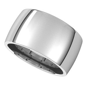 10K Yellow Or White Or Rose Gold Lightweight Comfort-Fit Half Round Band