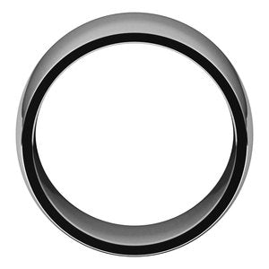 14K White Gold Or Sterling Silver Lightweight Comfort-Fit Half Round Band