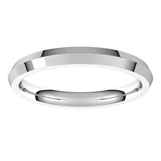14K Yellow Or White Gold Or Sterling Silver Or Platinum Or Palladium Standard Weight Comfort-Fit Knife Band