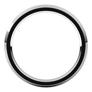 Platinum Knife Edge Comfort Fit Band