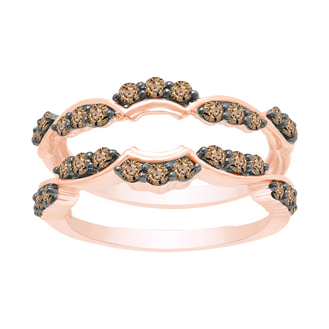 14K Rose Gold 0.72- 0.76 Cttw Diamond Enhancer Ladies Ring