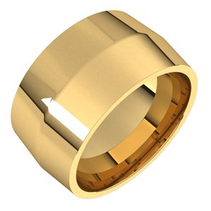 18K Yellow Or White Or Rose Gold Comfort-Fit Knife Band