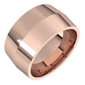 18K Yellow Or White Or Rose Gold Comfort-Fit Knife Band