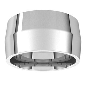 Platinum Knife Edge Comfort Fit Band