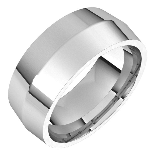 14K Yellow Or White Gold Or Sterling Silver Or Platinum Or Palladium Standard Weight Comfort-Fit Knife Band