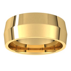 14K Yellow Or White Gold 8 Mm Standard Weight Knife Edge Comfort Fit Band
