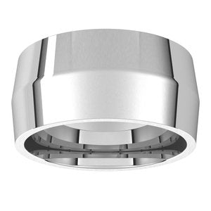 Platinum Knife Edge Comfort Fit Band