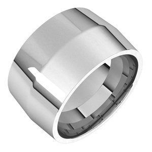 Platinum Knife Edge Comfort Fit Band