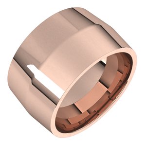 18K Yellow Or White Or Rose Gold Comfort-Fit Knife Band