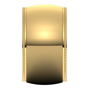 18K Yellow Or White Or Rose Gold Milgrain Comfort-Fit Half Round Band