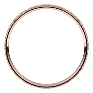 10K Yellow Or White Or Rose Gold Milgrain Comfort-Fit Flat Band