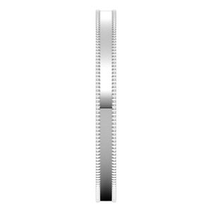 Continuum Sterling Silver Milgrain Comfort-Fit Flat Band