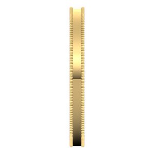 10K Yellow Or White Or Rose Gold Milgrain Comfort-Fit Flat Band