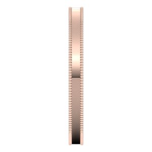 10K Yellow Or White Or Rose Gold Milgrain Comfort-Fit Flat Band